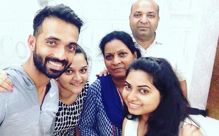 Ajinkya Rahane With His Family