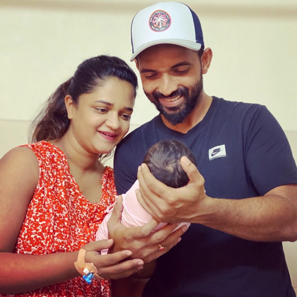 Ajinkya Rahane with Aarya Rahane