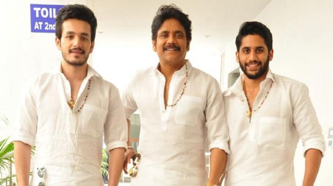 Akkineni Nagarjuna With His Son