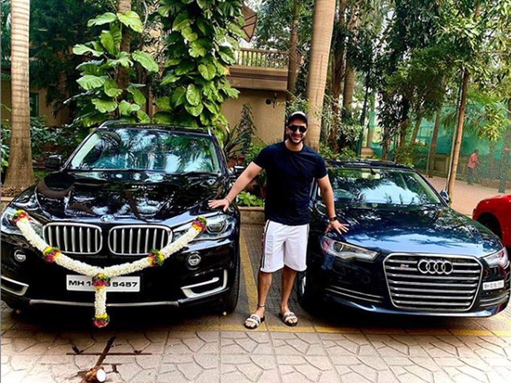 Aly Goni With His Car