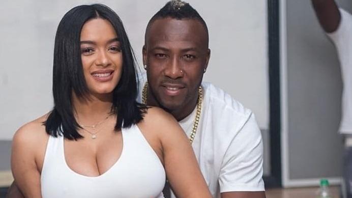 Andre Russell With His Wife