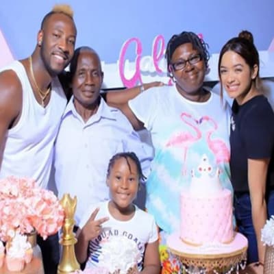 Andre Russell With His Family