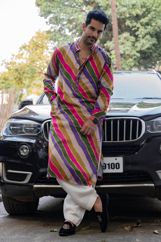 Angad Bedi With His Car 