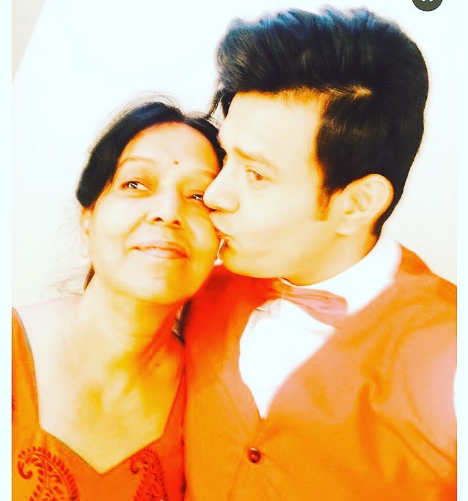 Aniruddh Dave With His Mother