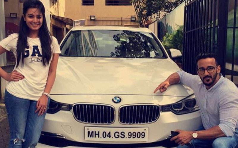 Anita Hassanandani With Her Car