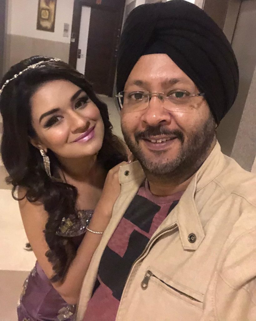 Avneet Kaur With Her Father