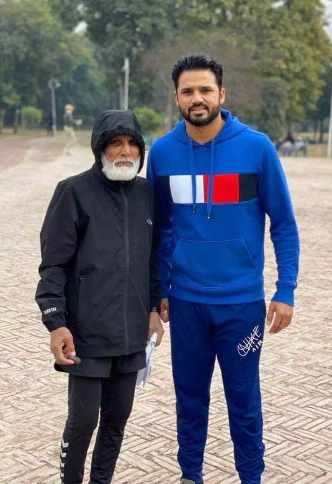 Azhar Ali With His Father