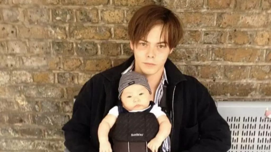 Charlie Heaton With His Son