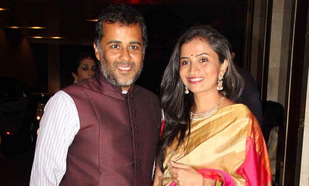 Chetan Bhagat With His Wife