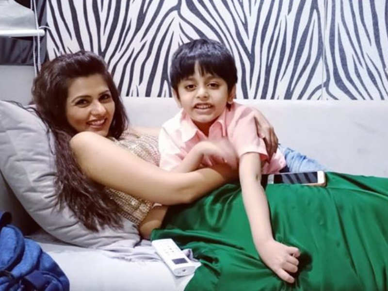 Dalljiet Kaur With Her Son