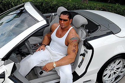 Dave Bautista With His Car