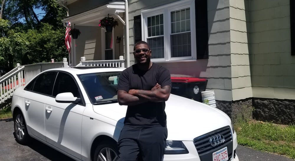 Denzel Washington With His car