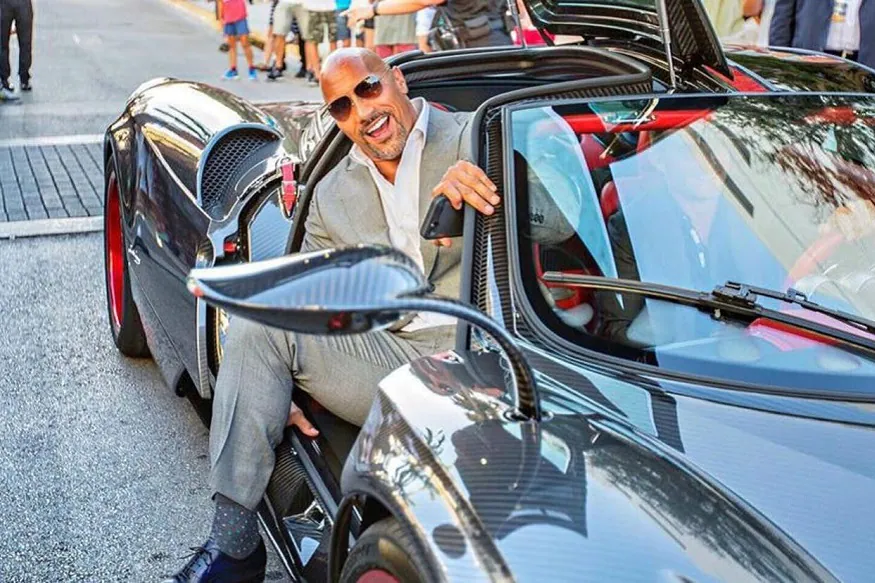 Dwayne Douglas Johnson With His Car