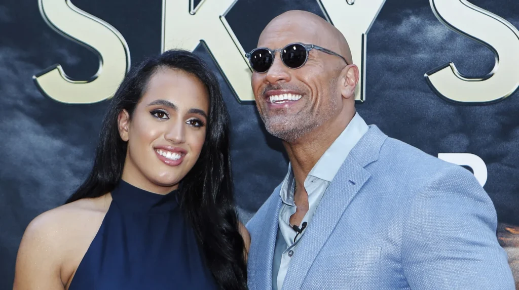 Dwayne Douglas Johnson With His Daughter