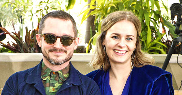 Elijah Wood With Mette-Marie Kongsved