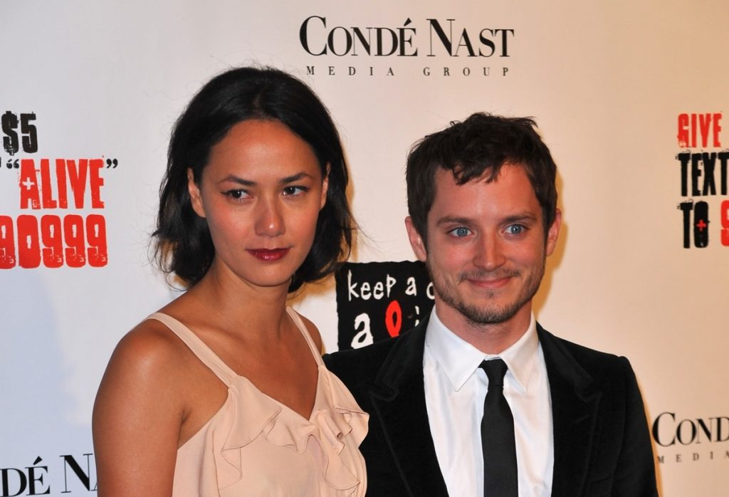 Elijah Wood With Pamela Racine