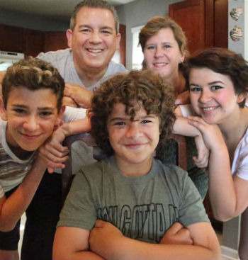 Gaten Matarazzo With His Family