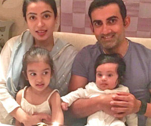 Gautam Gambhir With His Daughters