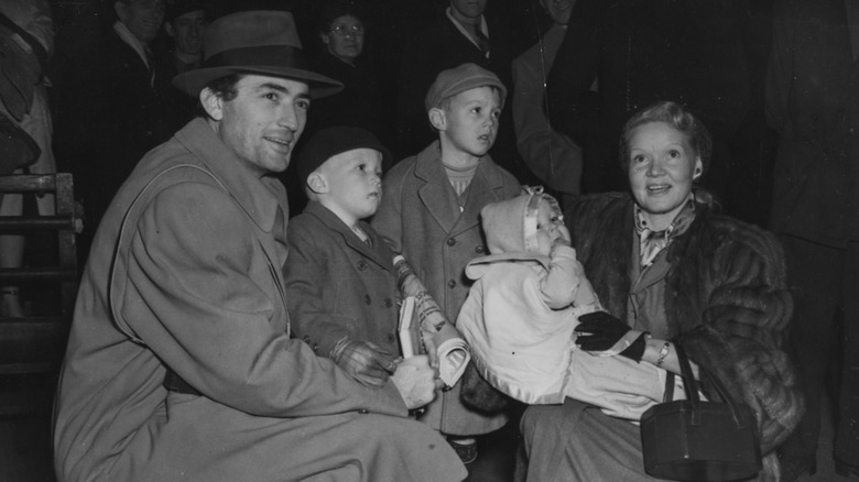 Gregory Peck With His Children