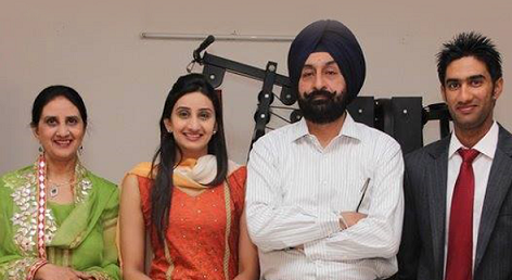 Gurkeerat Singh With Family