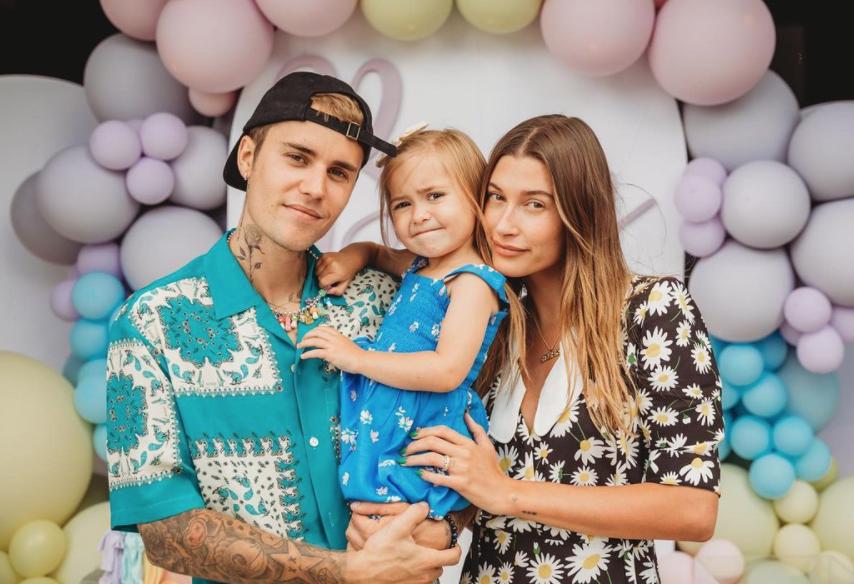 Hailey Bieber With Her Daughter