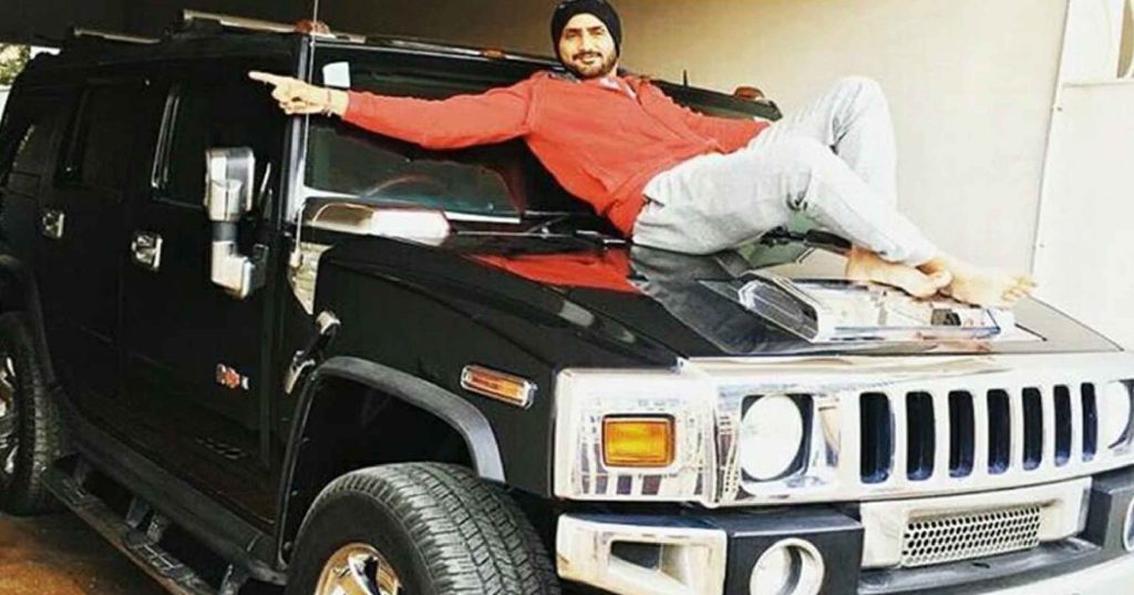 Harbhajan Singh With His Car