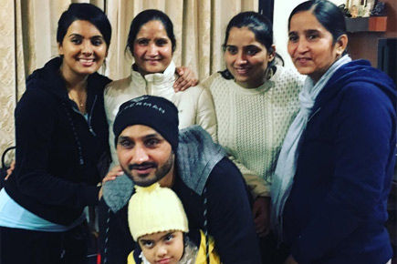 Harbhajan Singh With His Sister