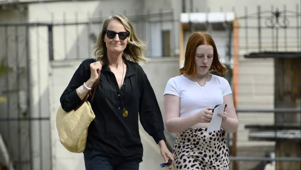 Helen Hunt With Her Daughter