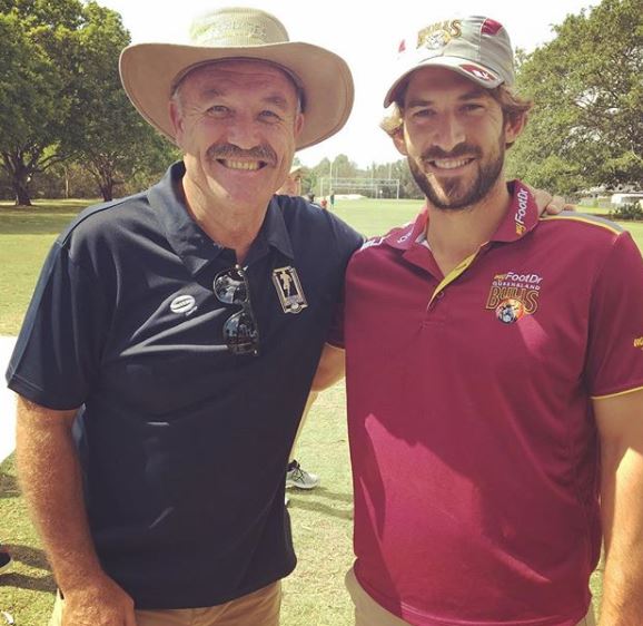 Joe Burns With His Father