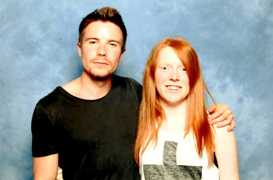 Joe Dempsie With His Sister