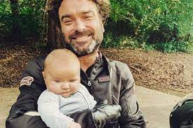 Johnny Galecki With His Son