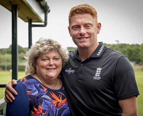 Jonny Bairstow With His Mother