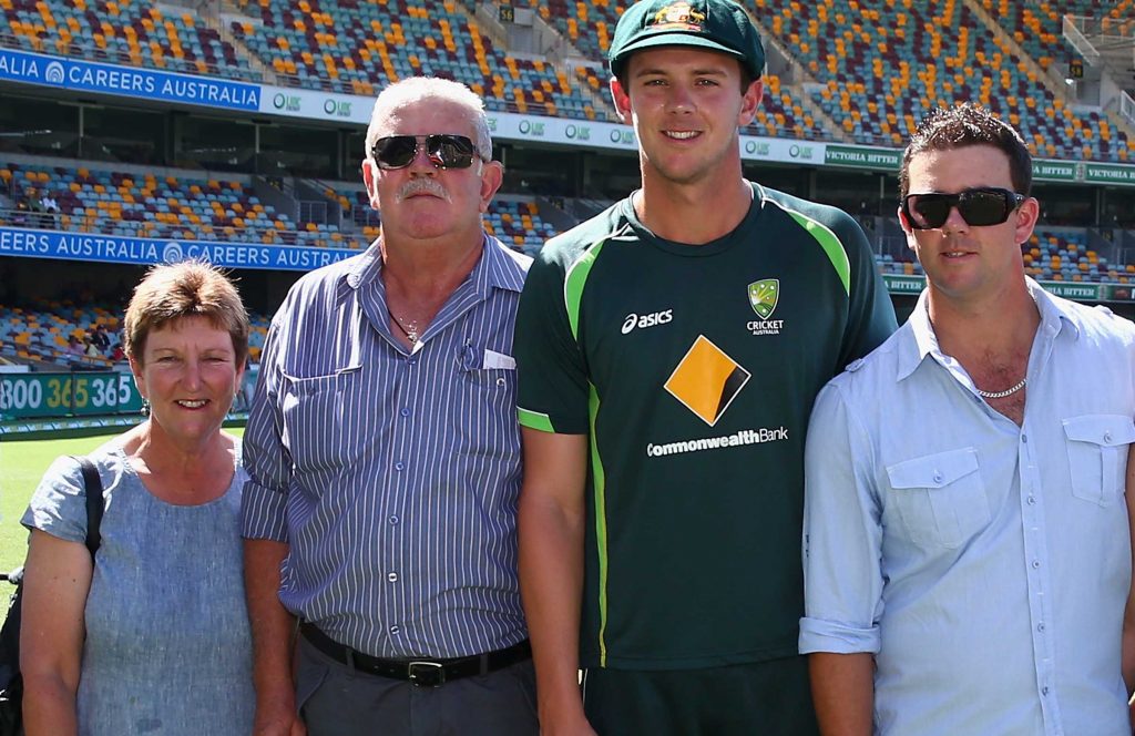 Josh Hazlewood With His Family