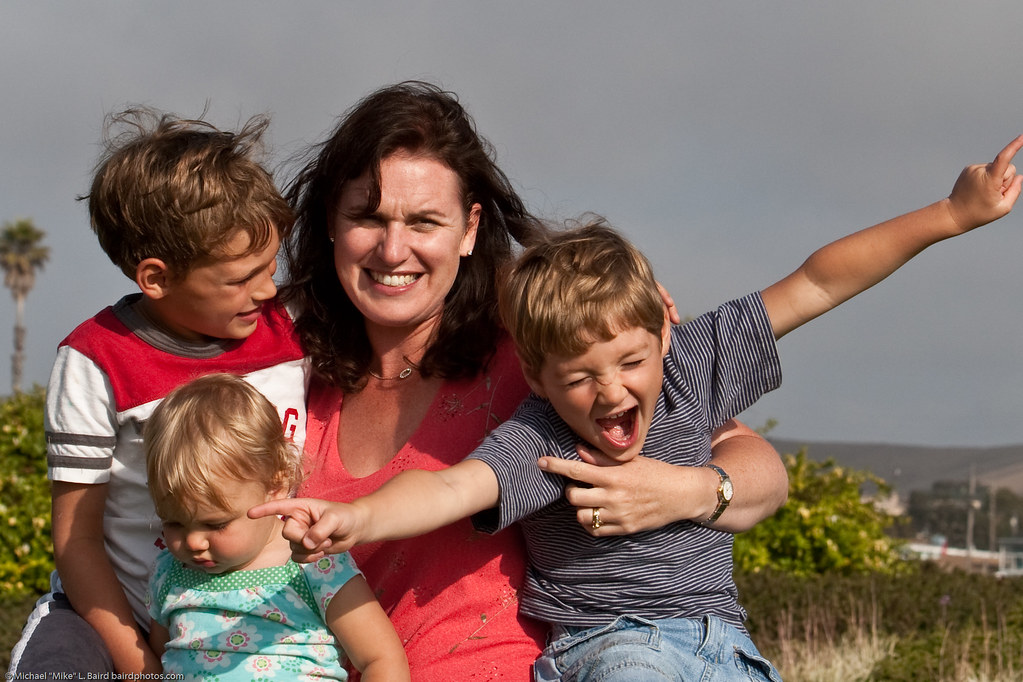 Julie Michaels With Her Children