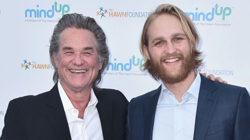 Kurt Russell With His Son