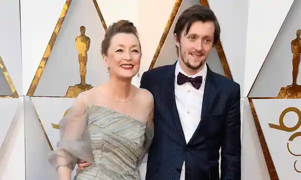 Lesley Manville With Her Son