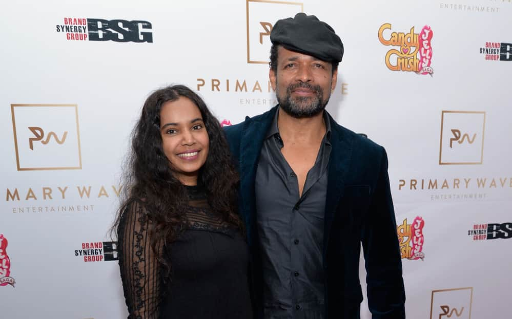 Mario Van Peebles With Chitra Sukhu Van Peebles