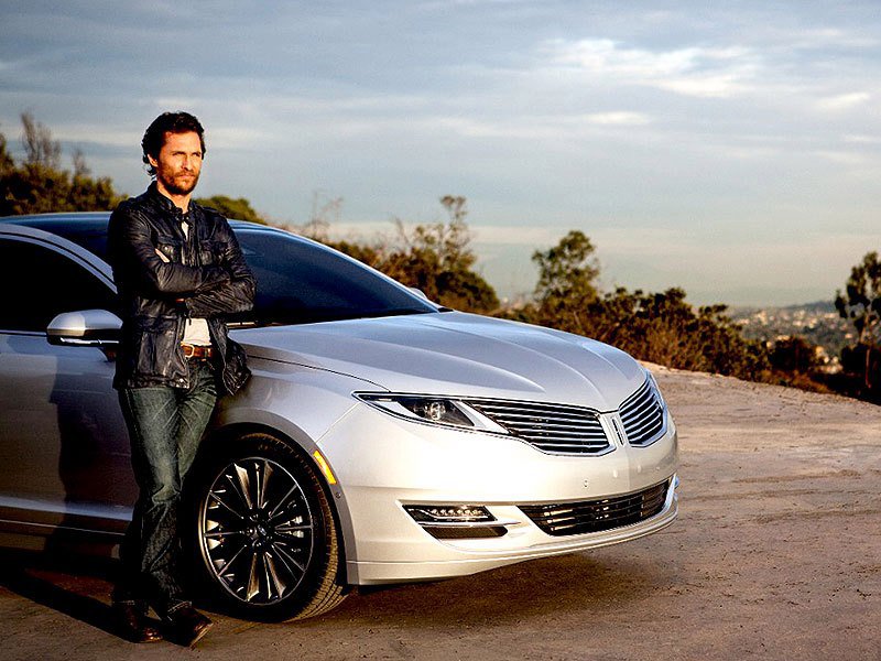 Matthew McConaughey With His Car