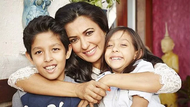 Mini Mathur With Her Children