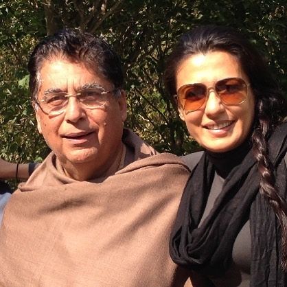 Mini Mathur With Her Father