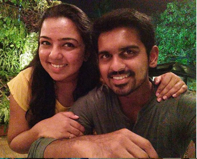 Murugan Ashwin With His Wife