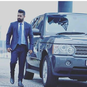 N. T. Rama Rao Jr With His Car