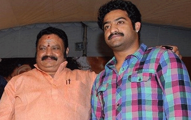 N. T. Rama Rao Jr With His Father