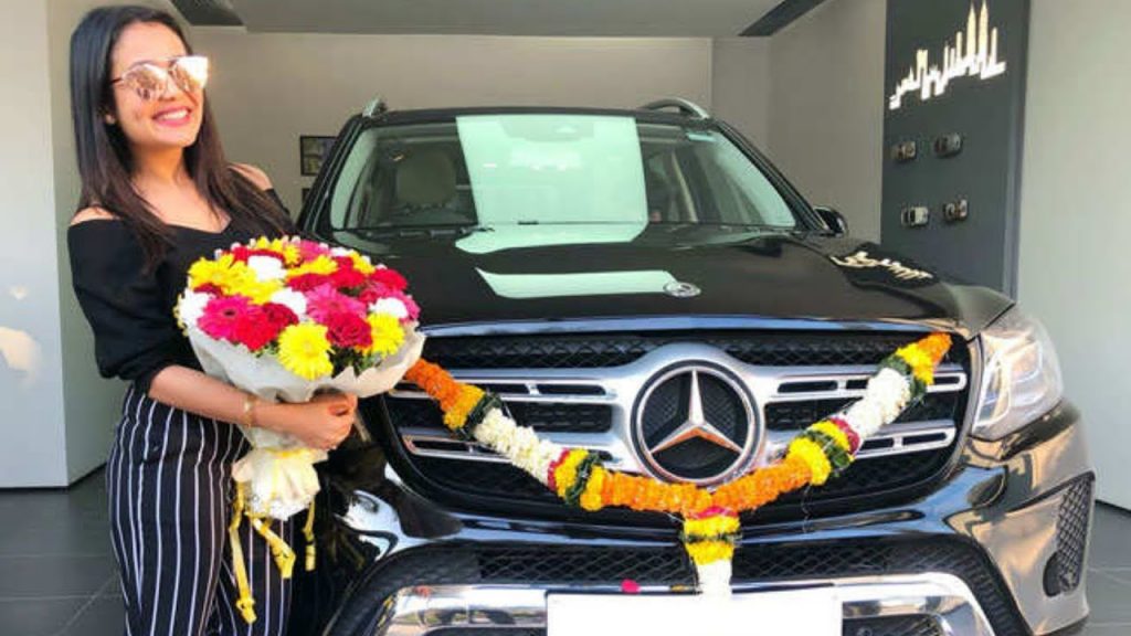 Neha Kakkar With Her Car