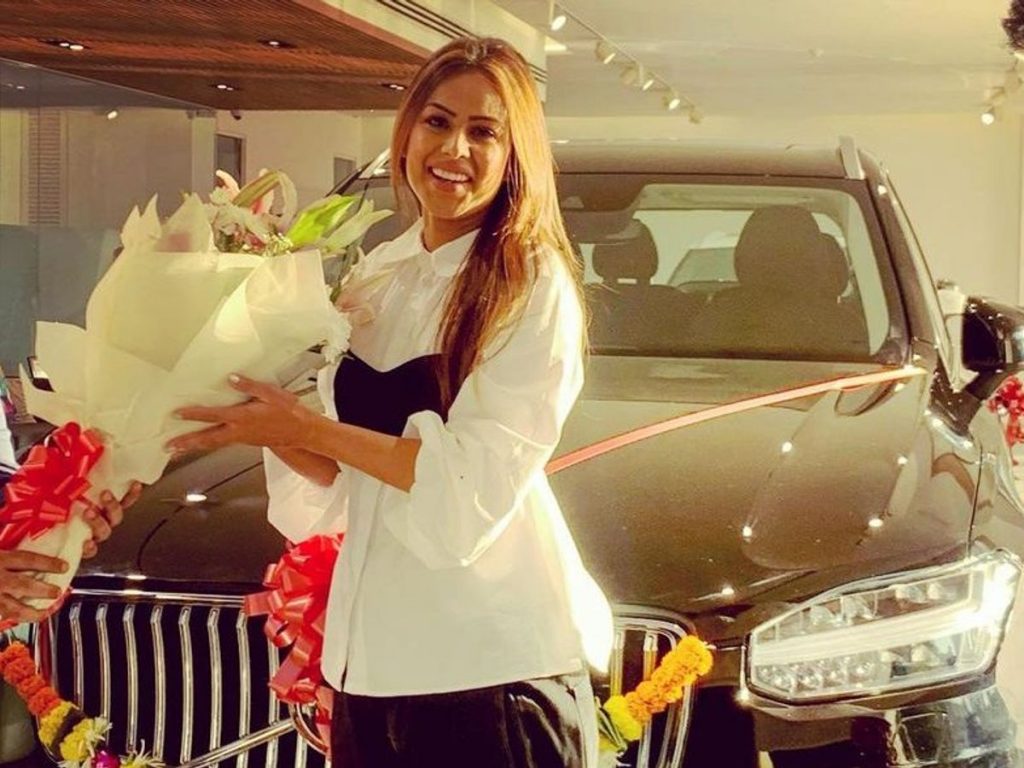 Nia Sharma With Her Car