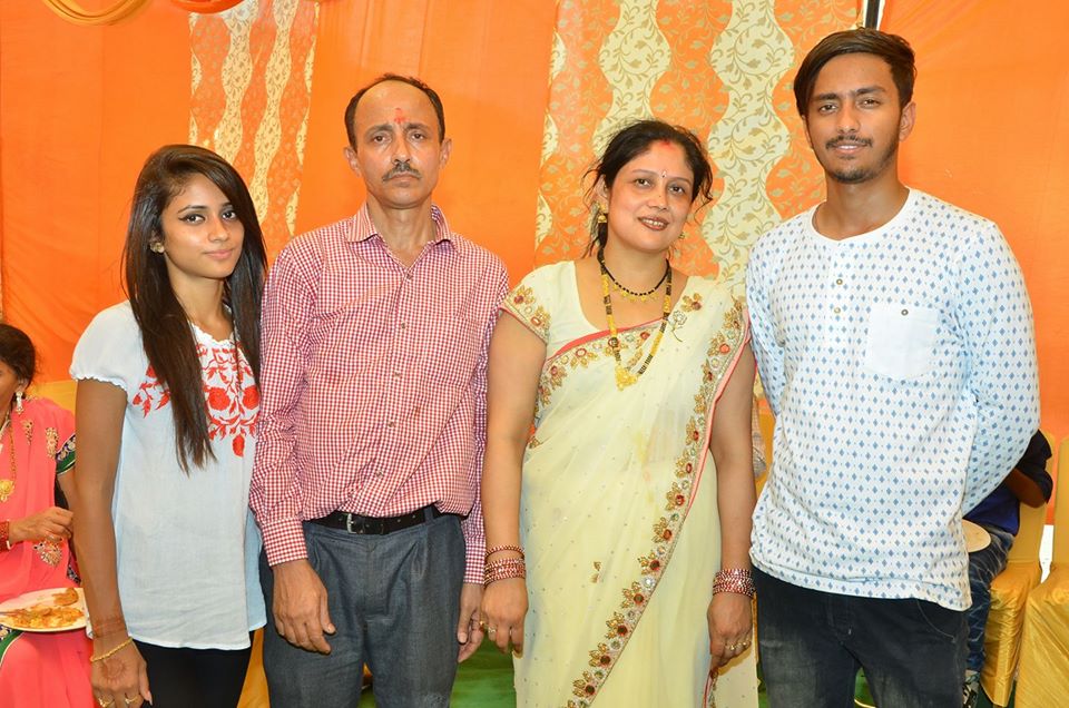 Nisha Guragain With Her Family