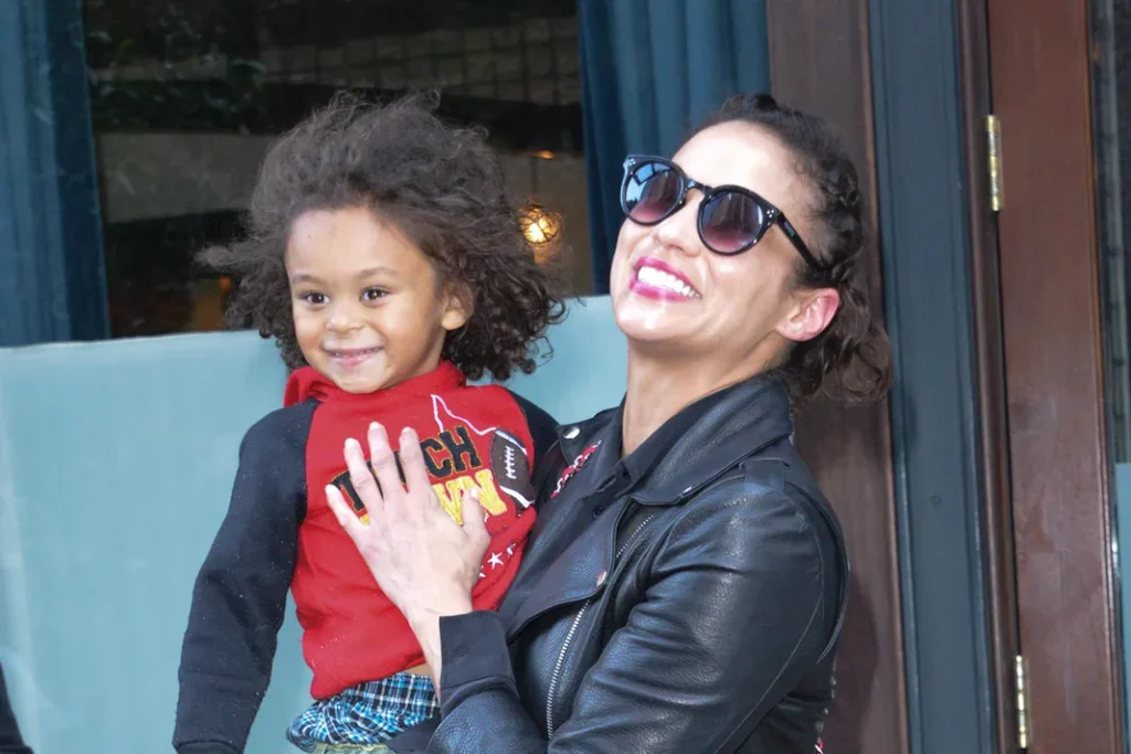 Paula Patton With Her Son