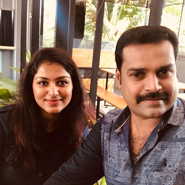 Pradeep Chandran With Rini Raj