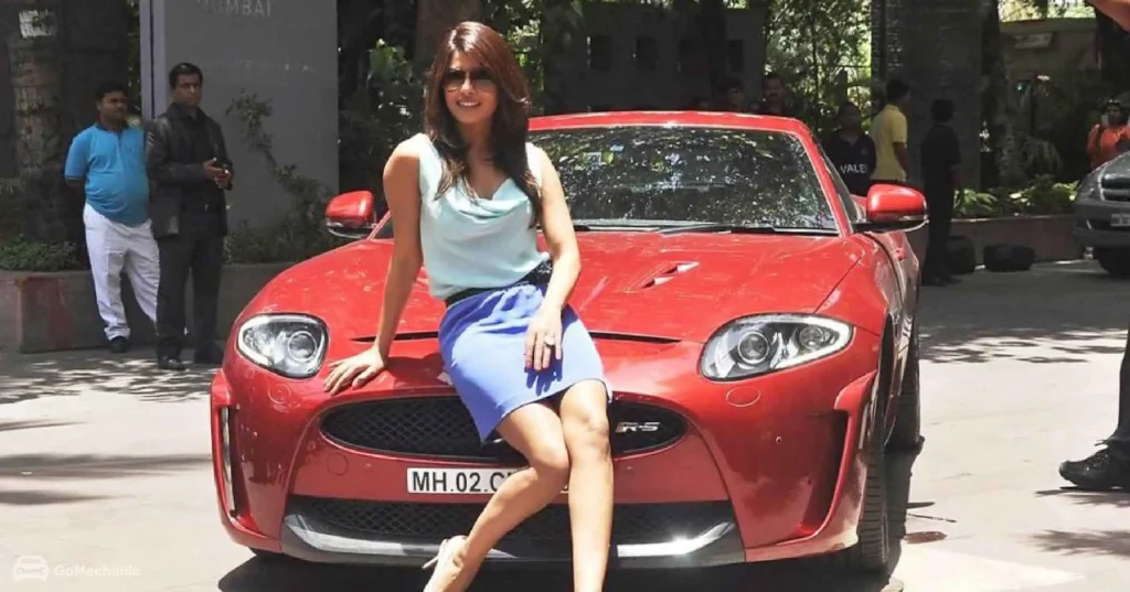 Priyanka Chopra With Her Car