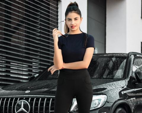 Priyanka Mongia With Her Car